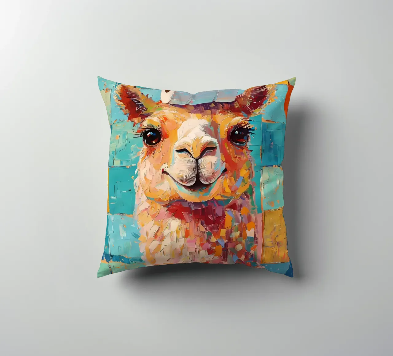 Lama con cappello di carta igienica cuscino da Adrian Patel