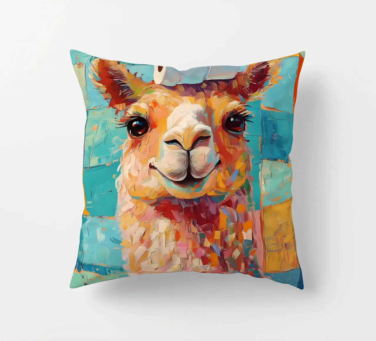 Lama con cappello di carta igienica cuscino da Adrian Patel