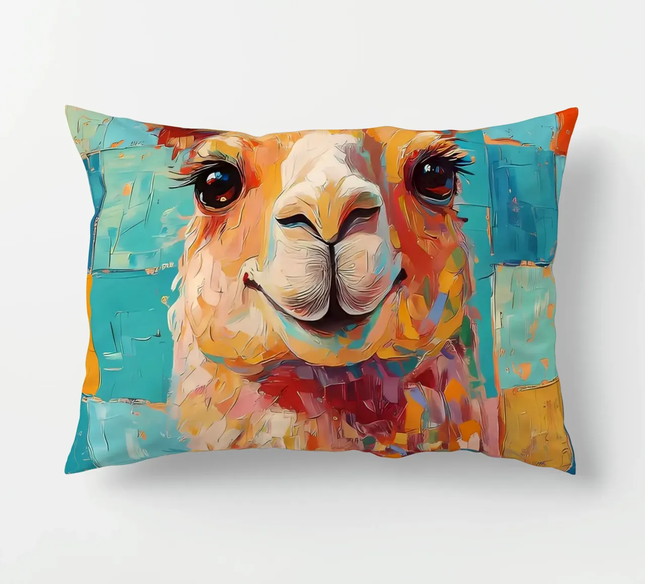 Lama con cappello di carta igienica cuscino da Adrian Patel