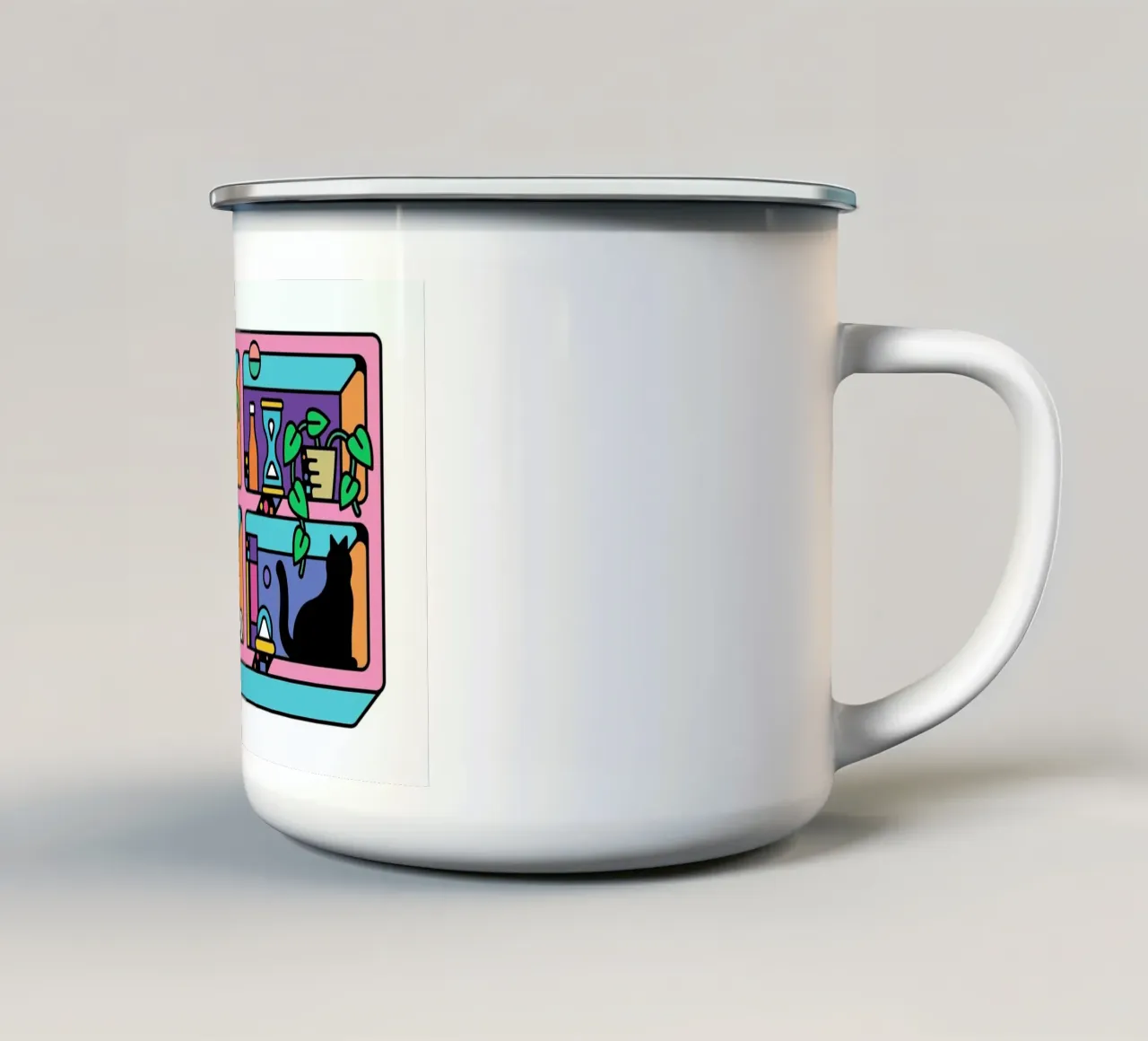 The Reader mug en émail de Tyler Dale
