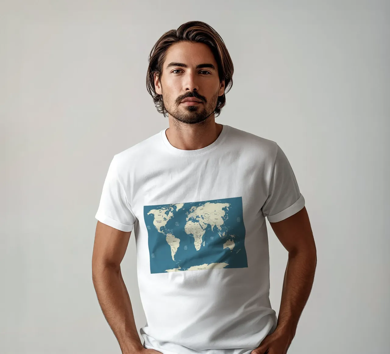 World Map t-shirt by Aiden Garcia