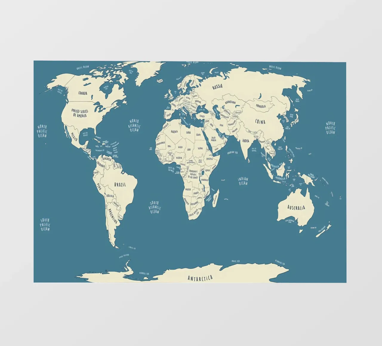 Mappa del mondo pellicola backlit da Aiden Garcia