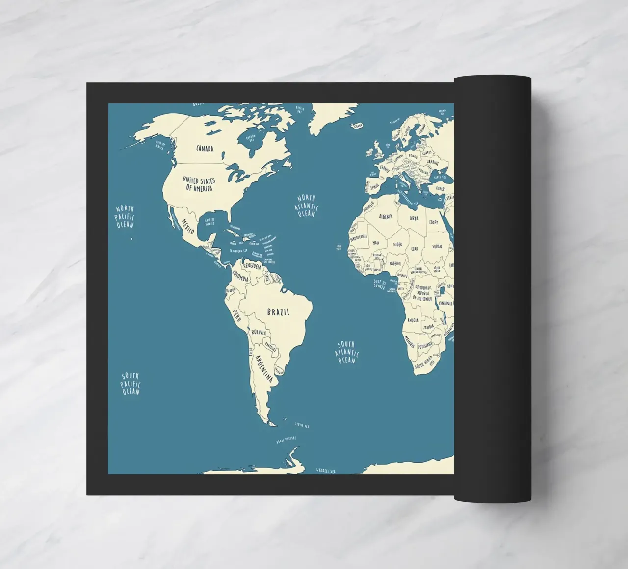 World Map doormat by Aiden Garcia