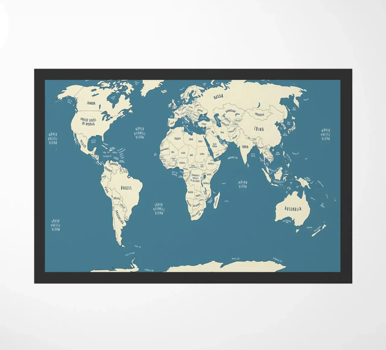 World Map doormat by Aiden Garcia
