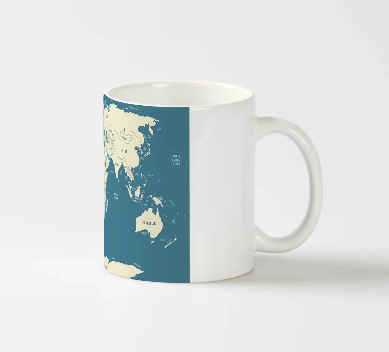 World Map ceramic mug by Aiden Garcia