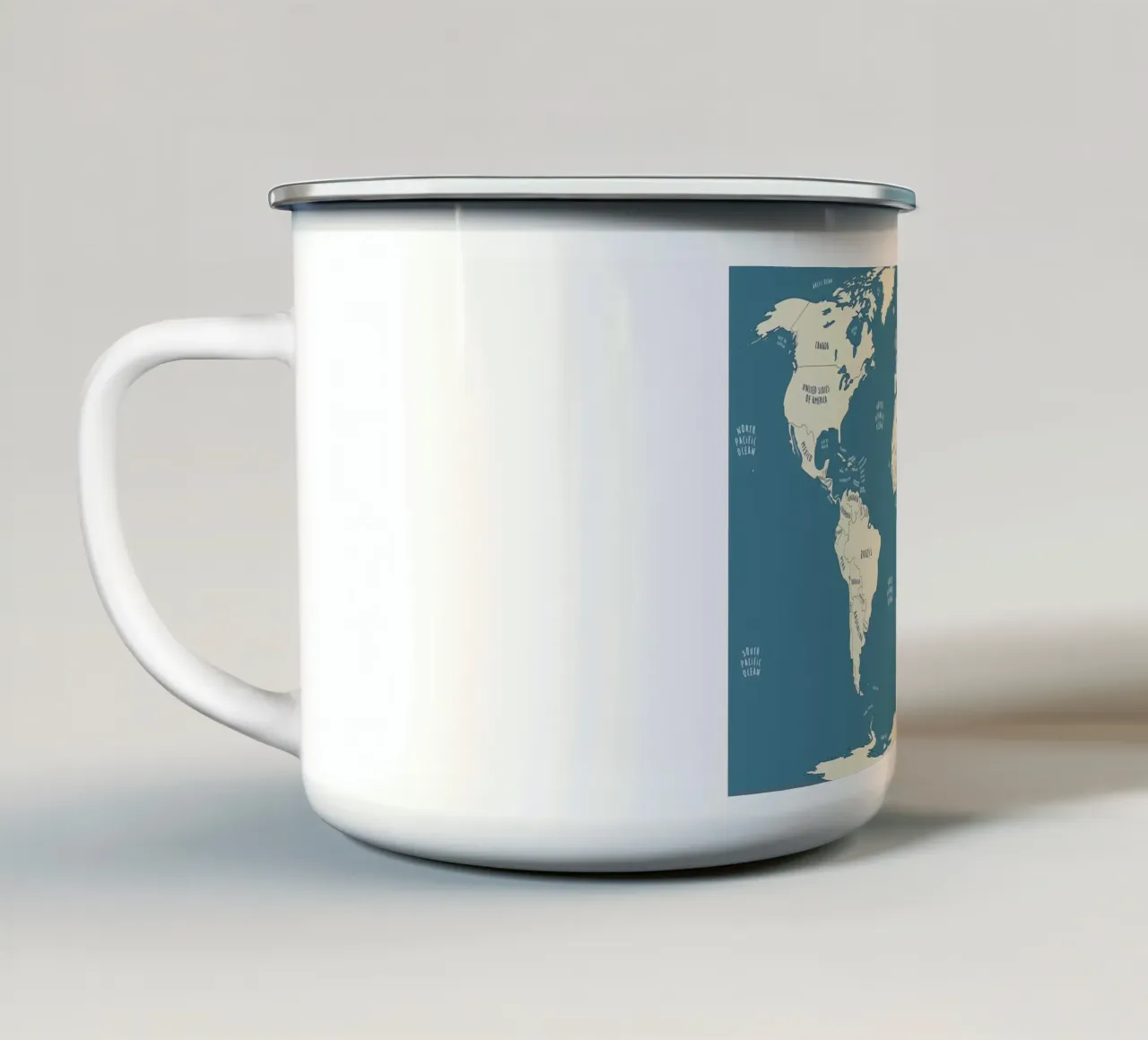 Mappa del mondo tazza in smalto da Aiden Garcia