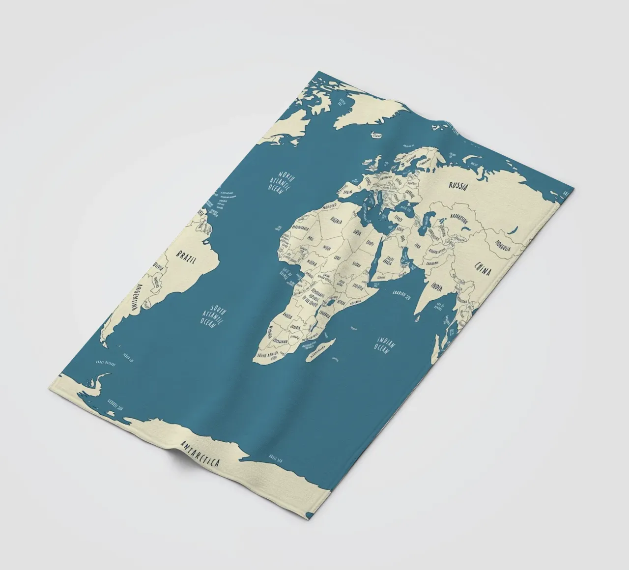World Map fleecedeken van Aiden Garcia