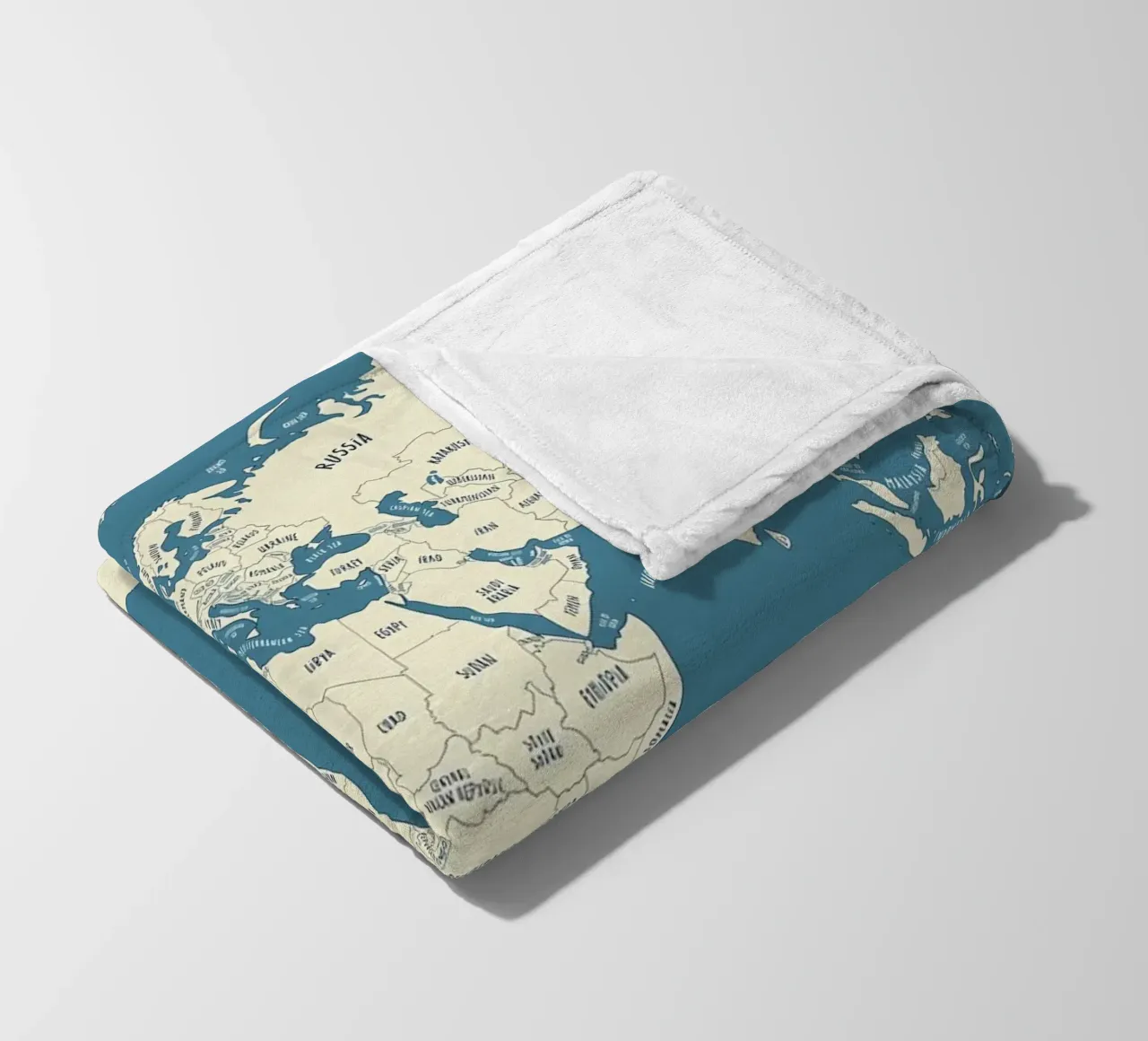 World Map fleecedeken van Aiden Garcia