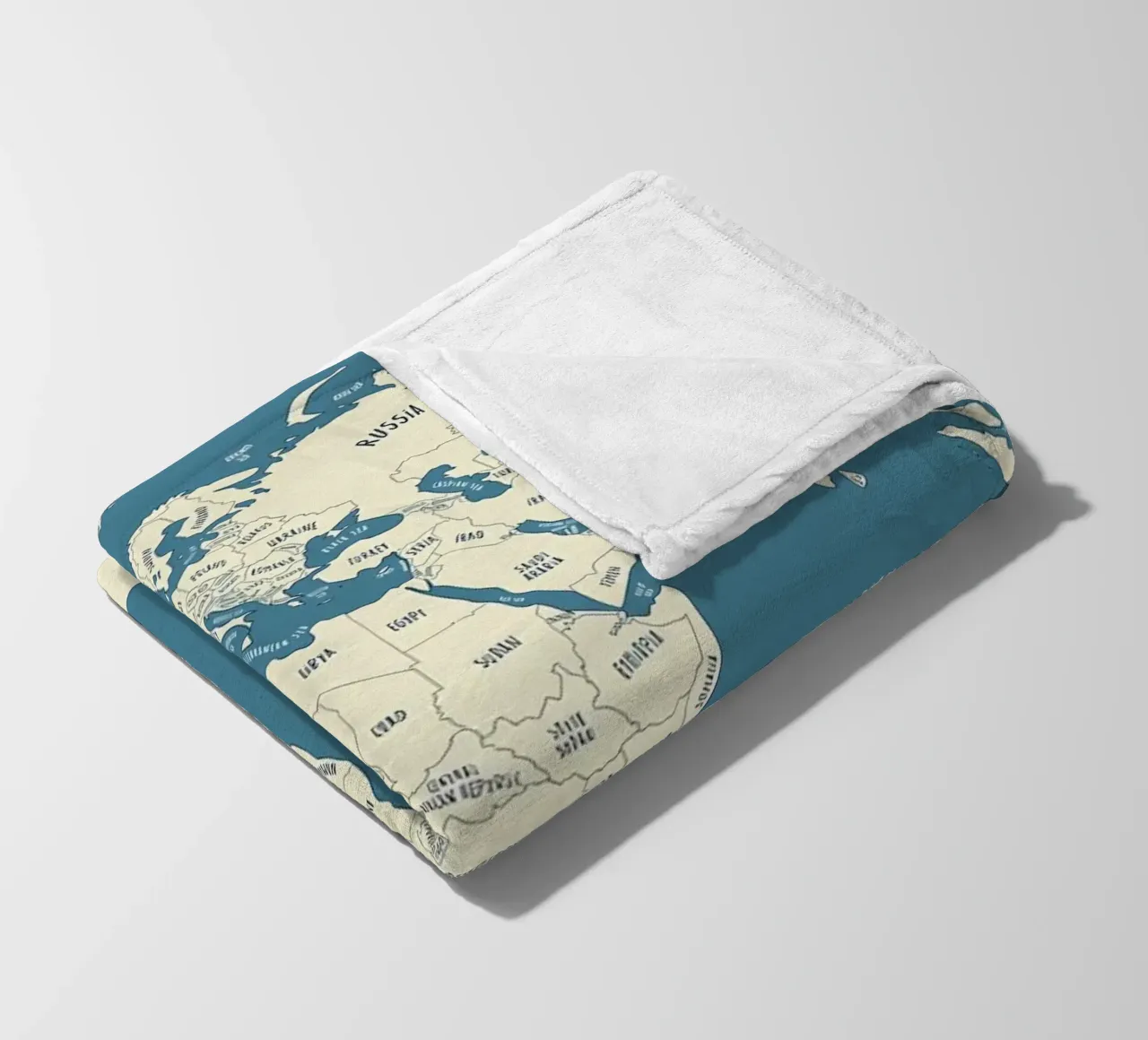 World Map fleecedeken van Aiden Garcia