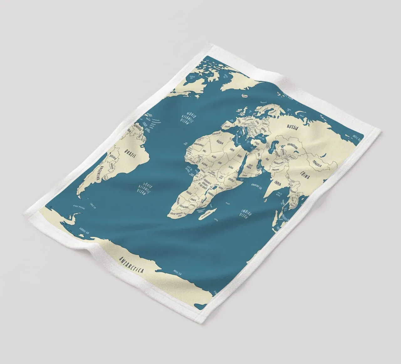 World Map fleecedeken van Aiden Garcia