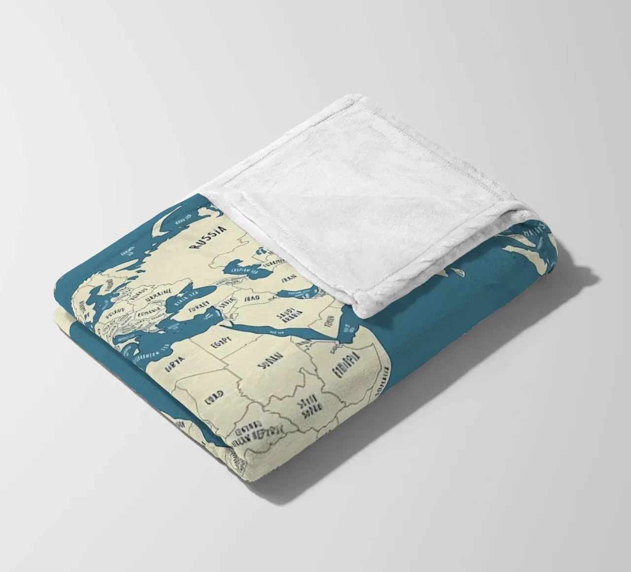 World Map fleecedeken van Aiden Garcia