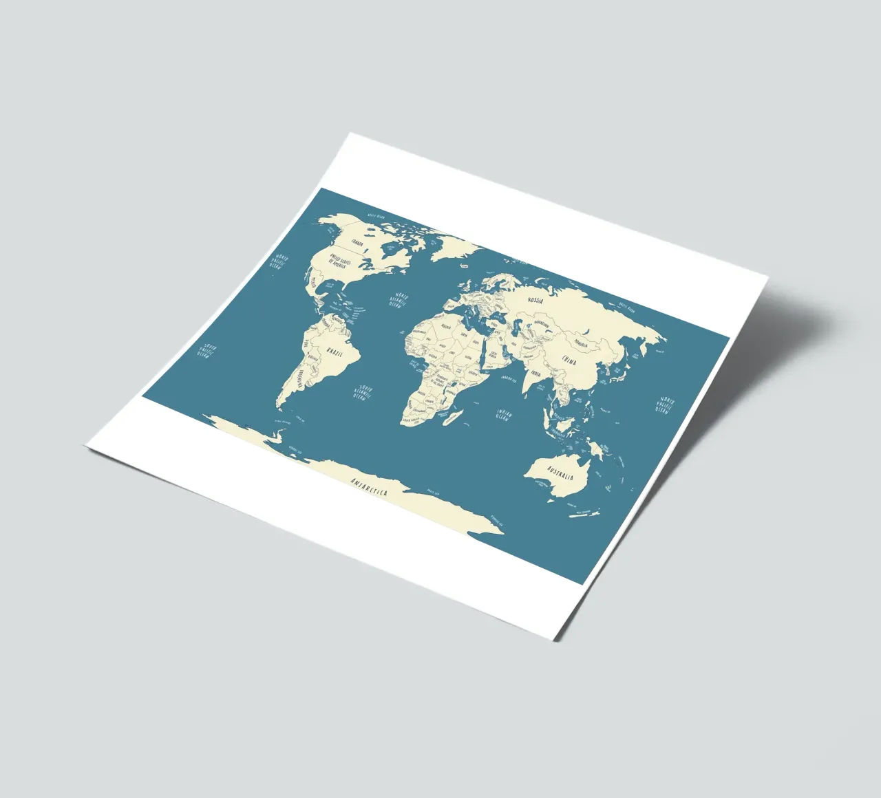 World Map sticker sheet by Aiden Garcia