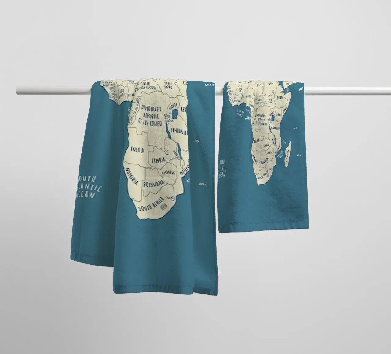 World Map towel by Aiden Garcia