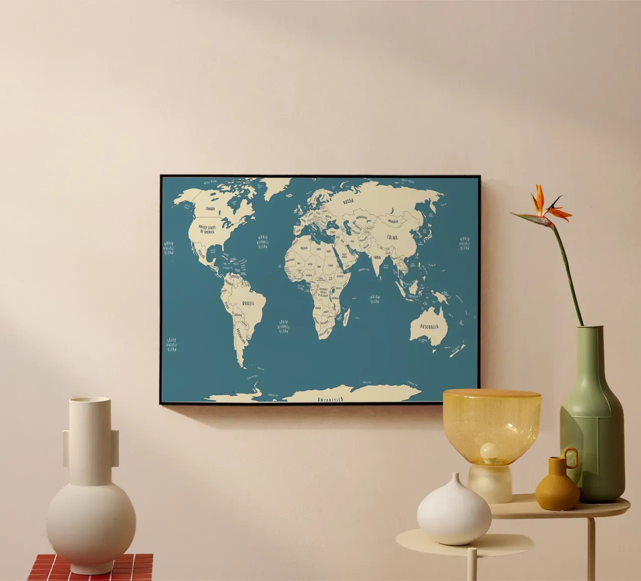 Weltkarte Acryl-Glas von Aiden Garcia