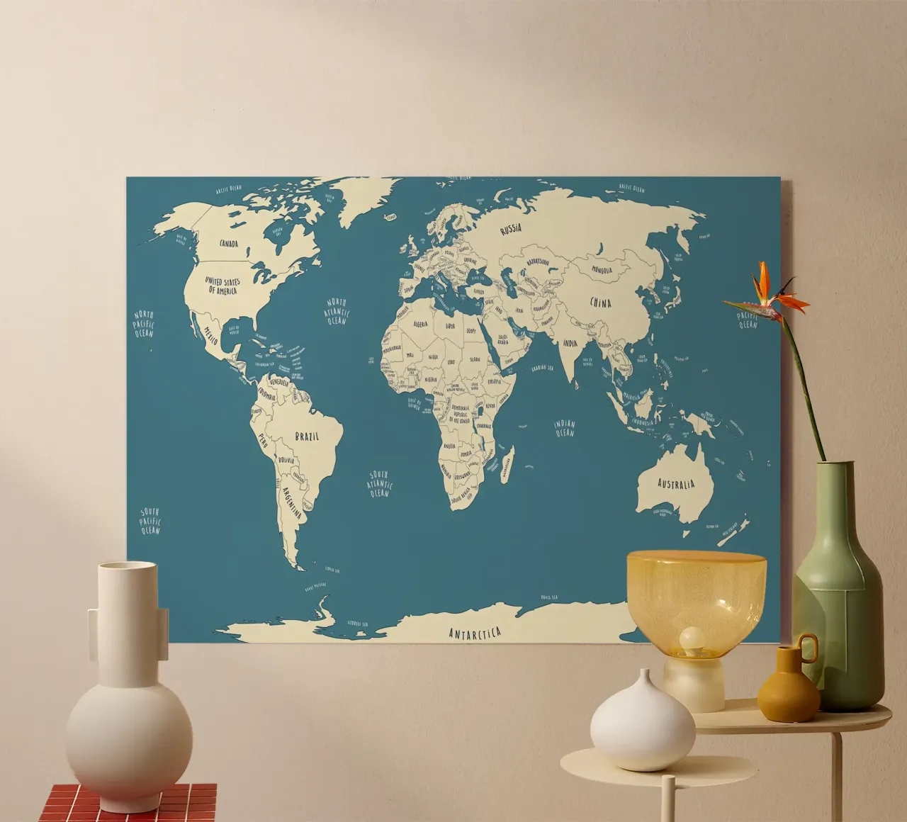 Weltkarte Acryl-Glas von Aiden Garcia