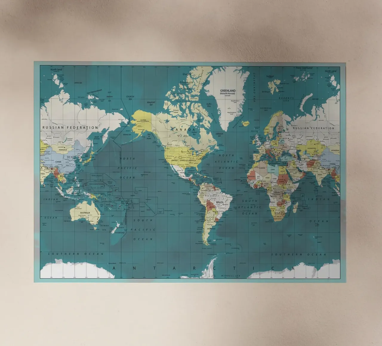 World Map pellicola backlit da Aiden Garcia