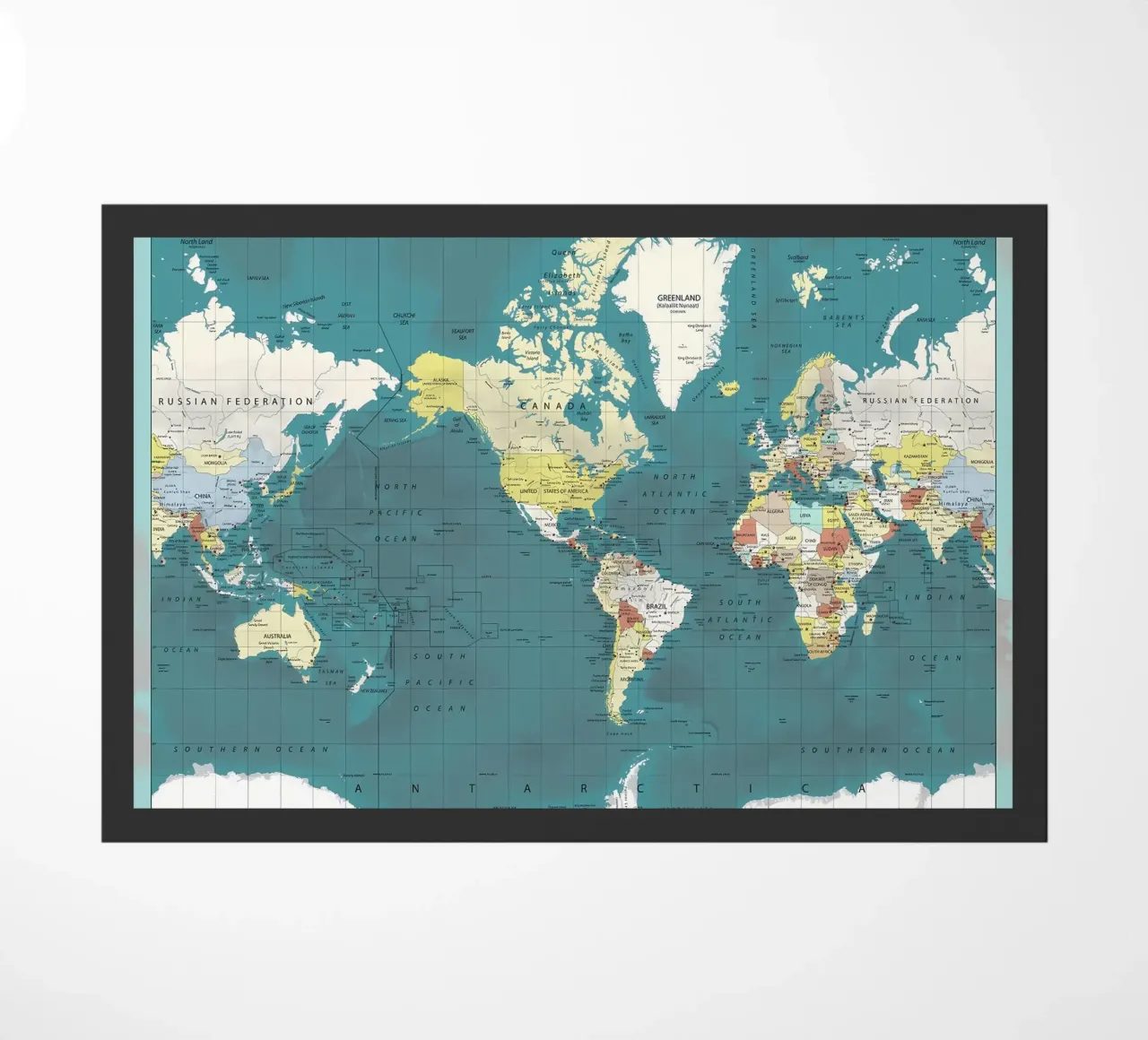 World Map doormat by Aiden Garcia