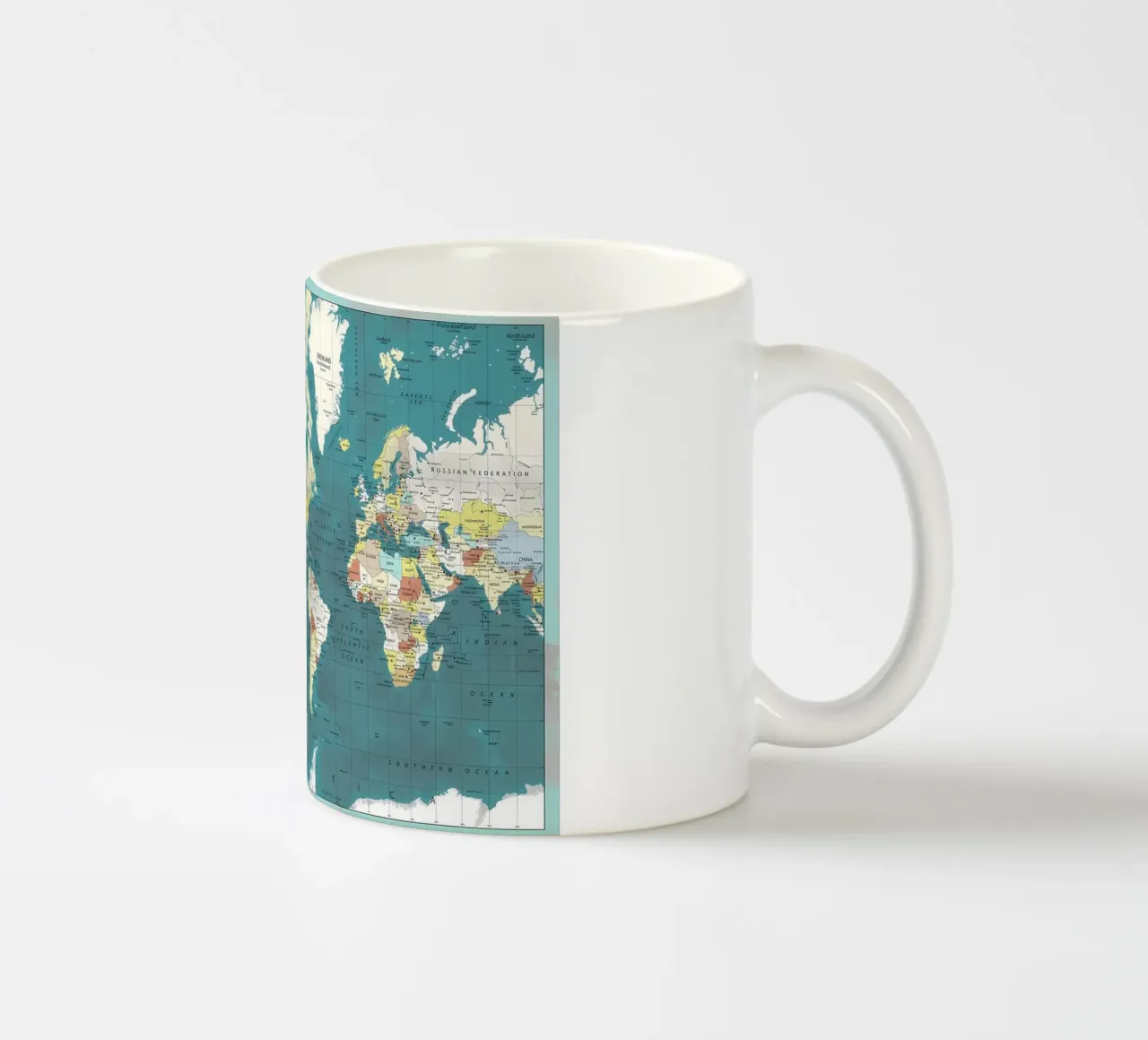 World Map ceramic mug by Aiden Garcia