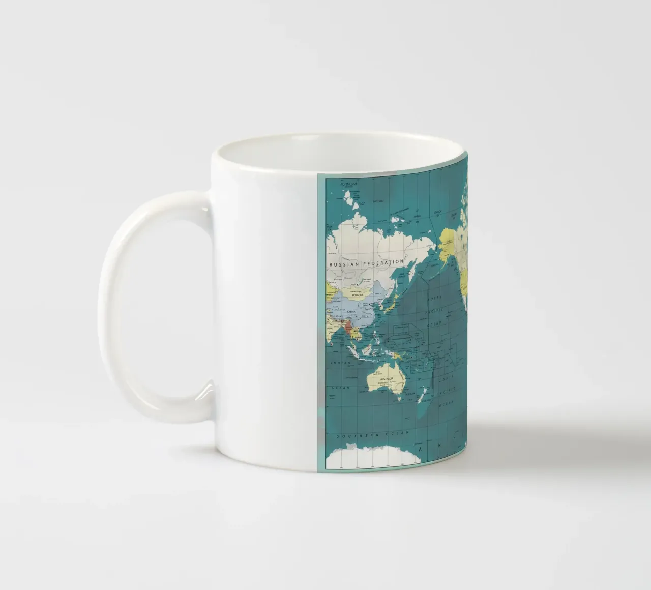 World Map ceramic mug by Aiden Garcia