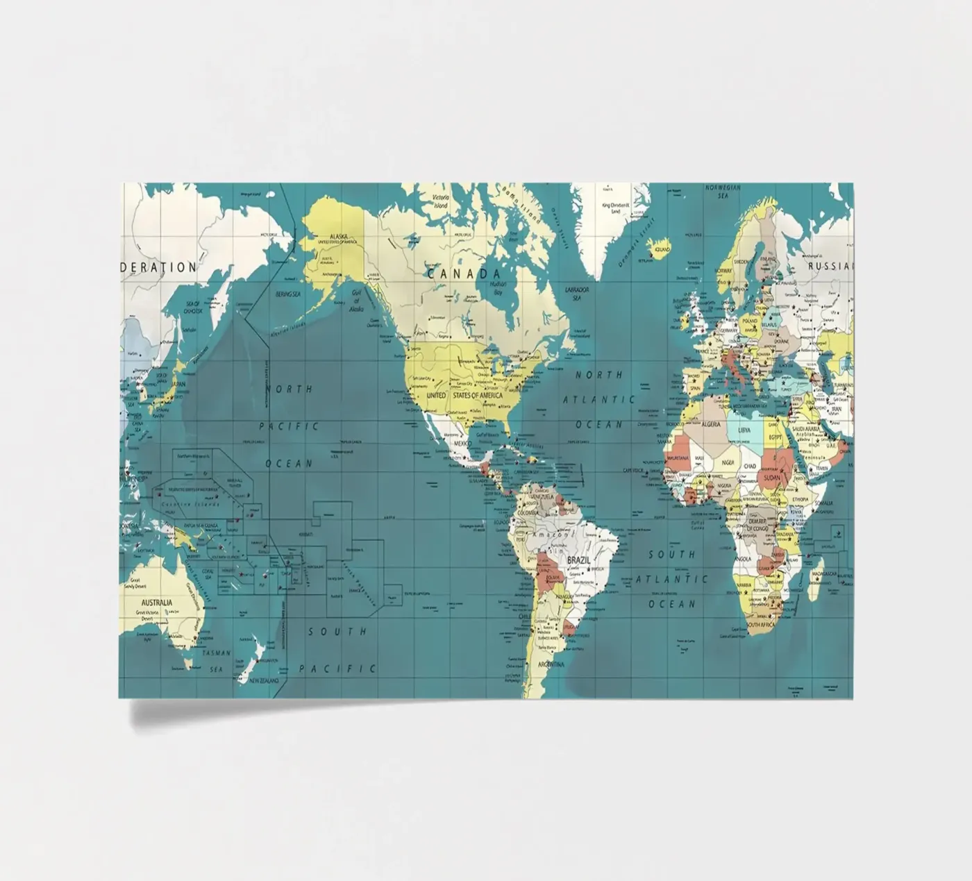 World Map sticker sheet by Aiden Garcia