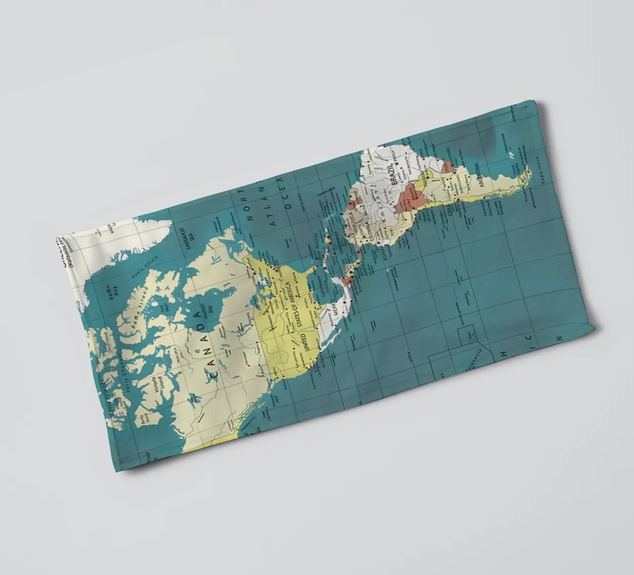 World Map towel by Aiden Garcia