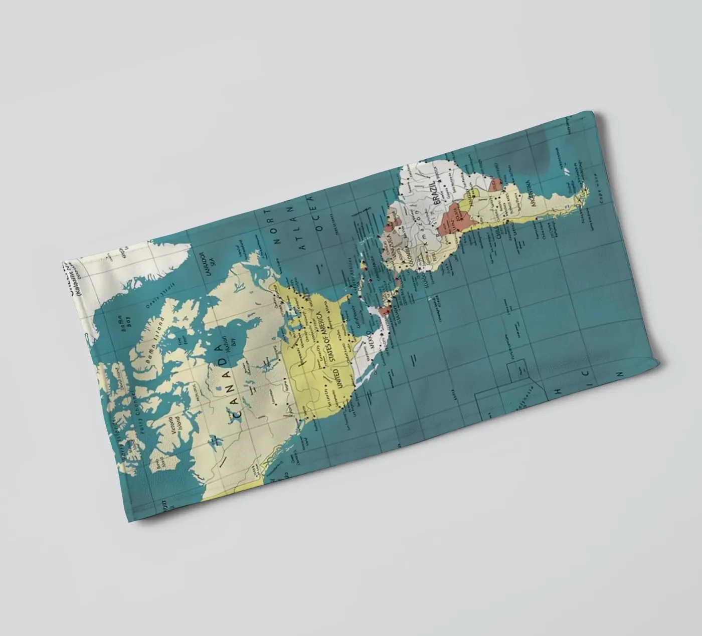 World Map towel by Aiden Garcia
