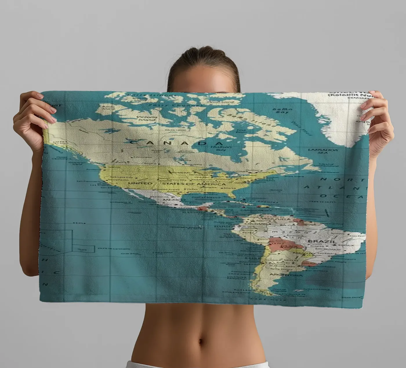 World Map towel by Aiden Garcia