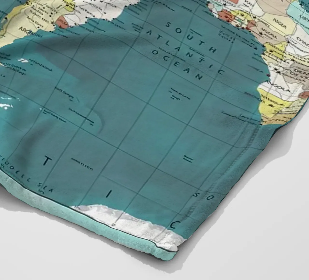World Map fleece blanket by Aiden Garcia