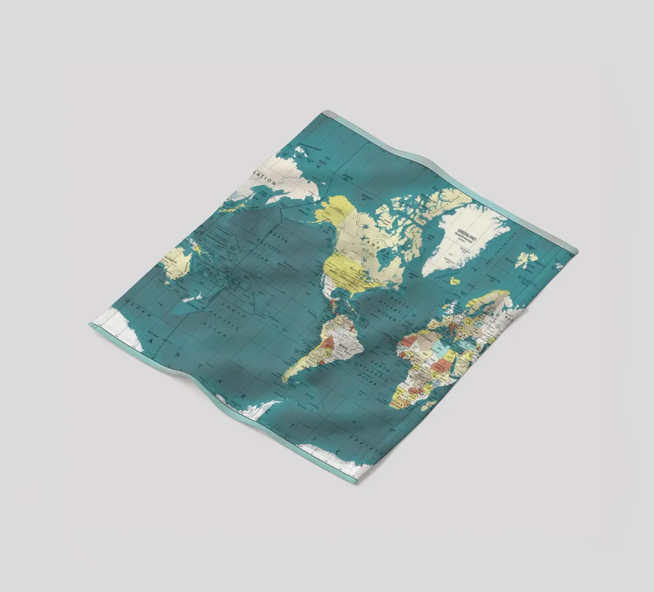 World Map fleece blanket by Aiden Garcia