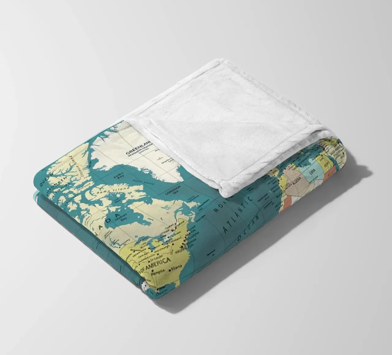 World Map fleece blanket by Aiden Garcia