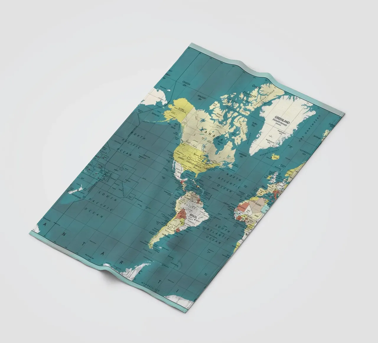World Map fleece blanket by Aiden Garcia