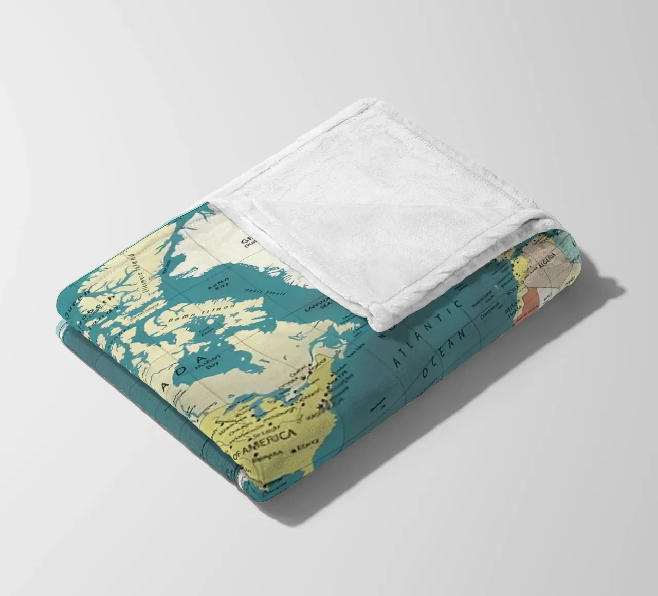 World Map fleece blanket by Aiden Garcia
