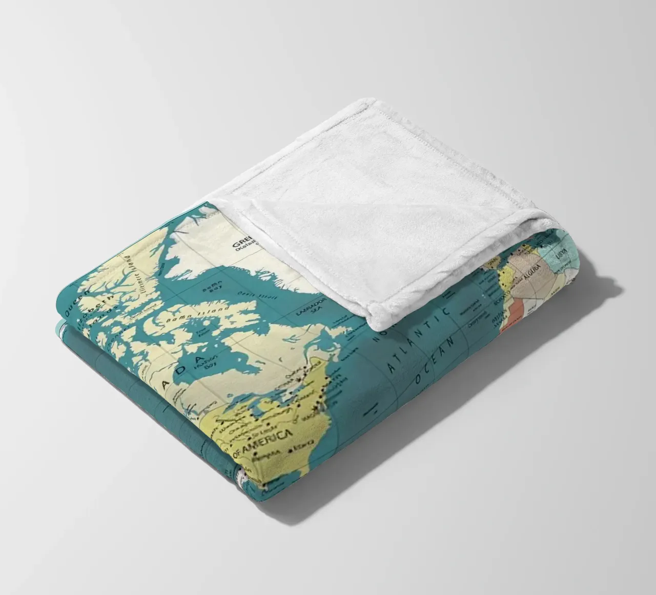 World Map fleece blanket by Aiden Garcia