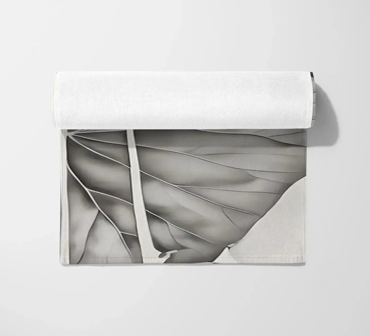 Foglie in bianco e nero telo mare da Nicholas Campbell