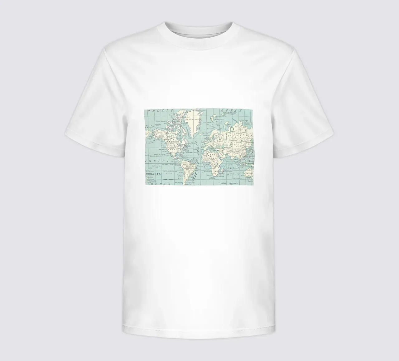 Carte du monde en bleu et crème t-shirt enfant de Aiden Garcia