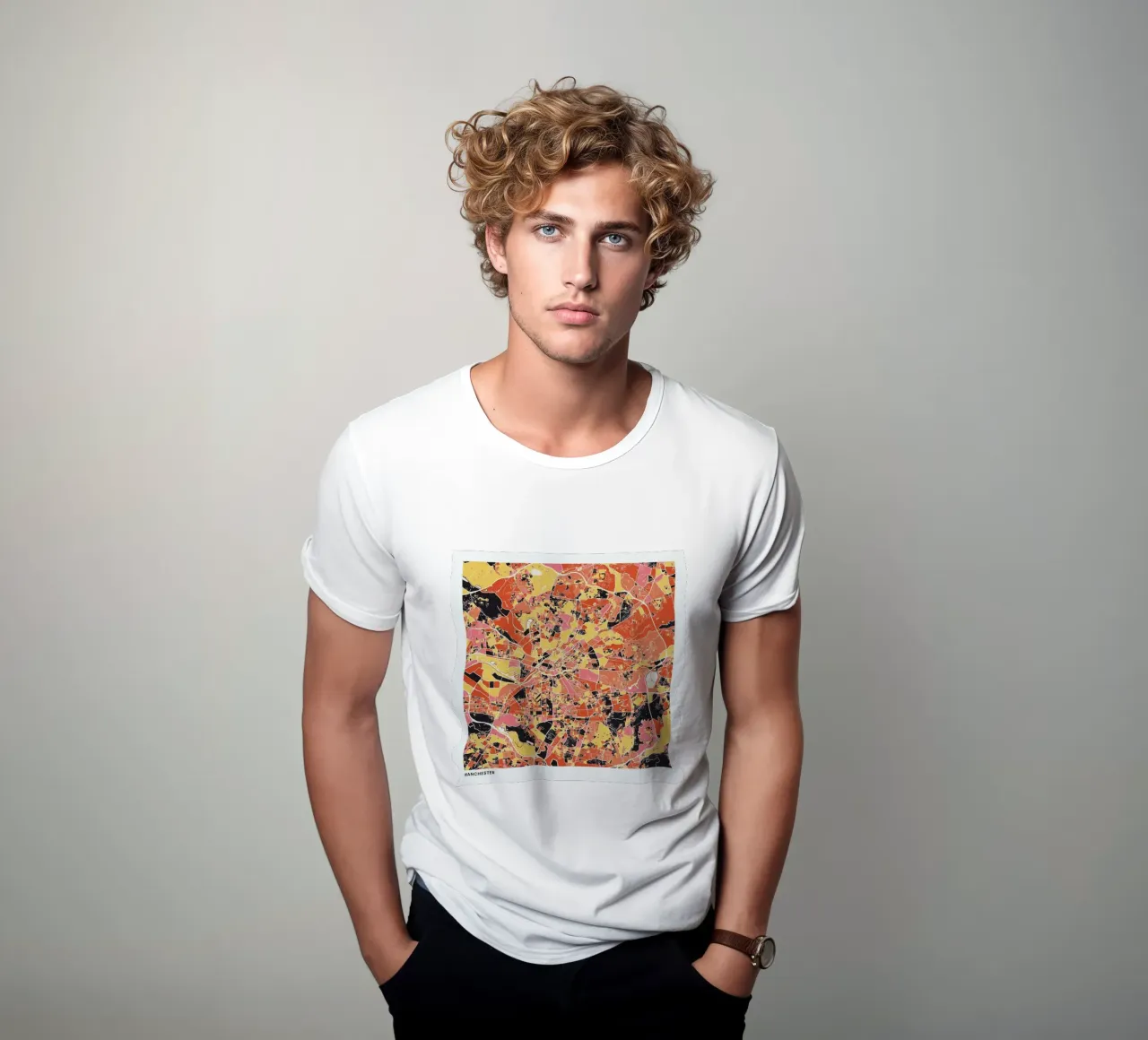 Manchester II t-shirt da The Cartography Collection