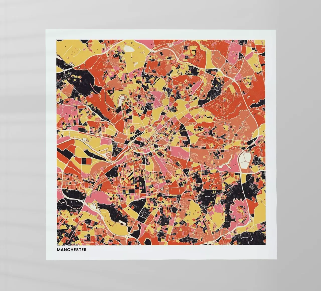 Manchester II pellicola backlit da The Cartography Collection