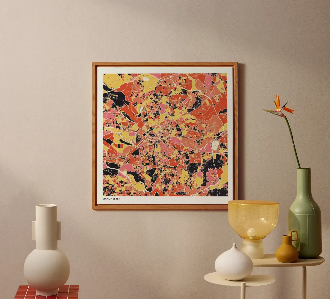 Manchester II alluminio dibond da The Cartography Collection