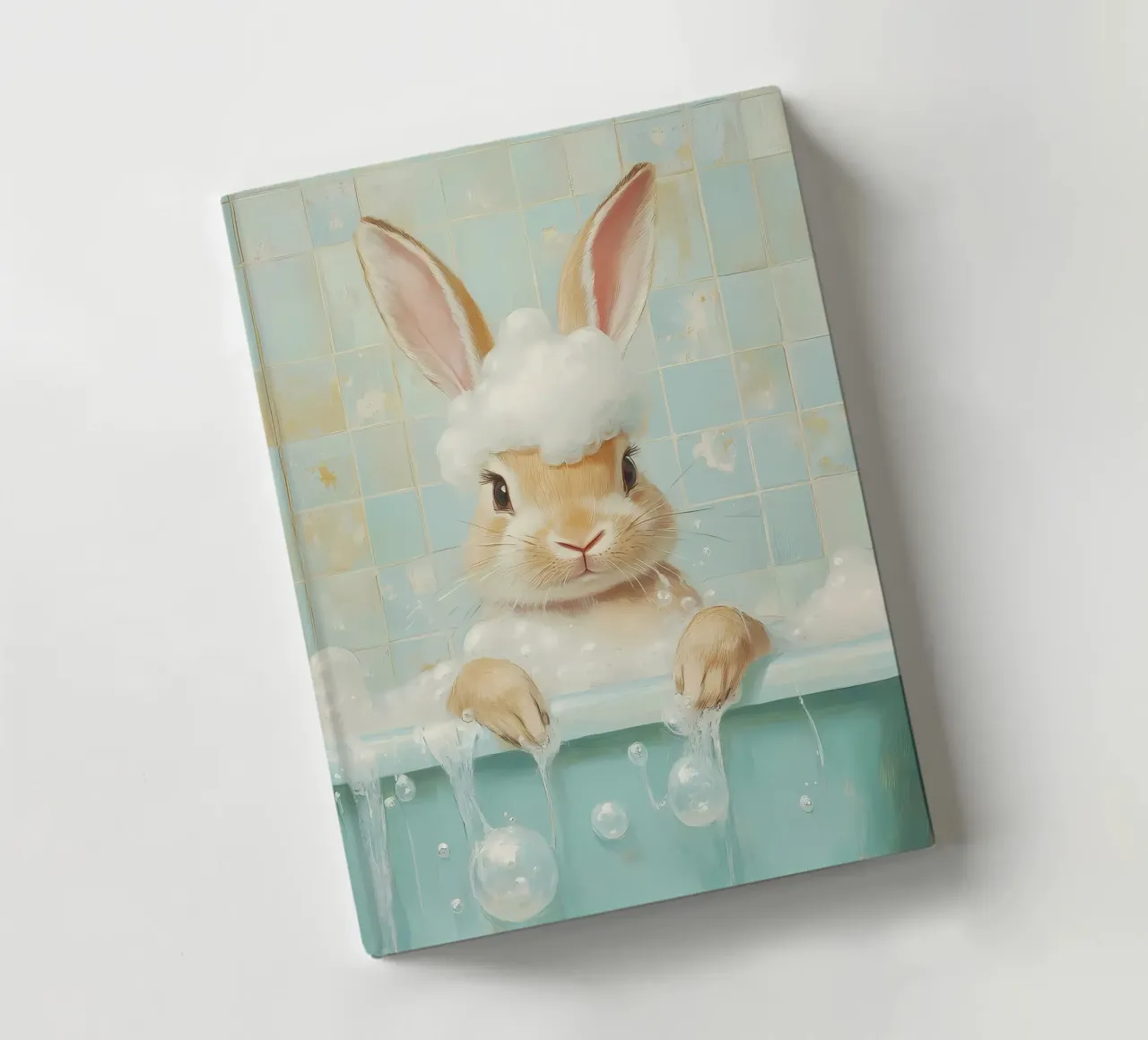Bunny Bath Time notebook by Adrian Patel