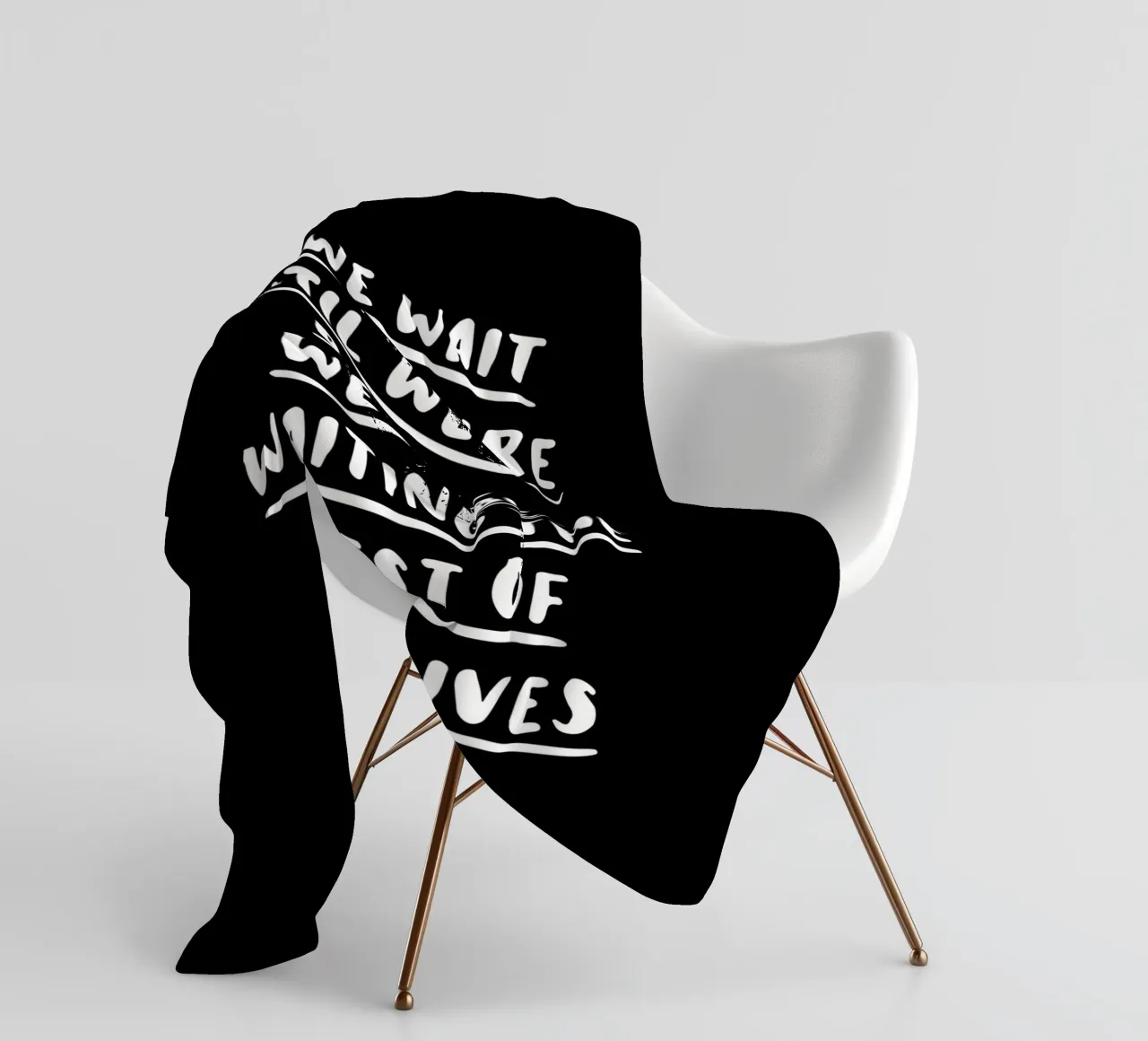 If We Wait Until We’re Ready Typografie Design Fleecedecke von THE MOTIVATED TYPE