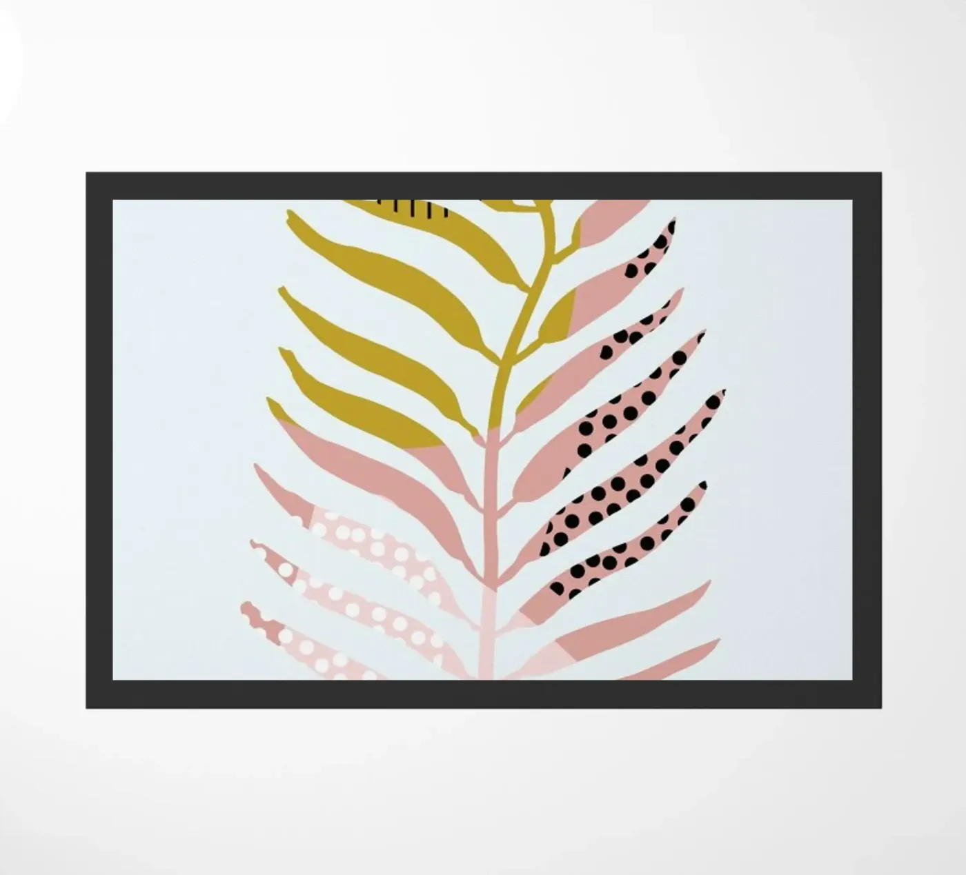 Graphic Leaf doormat by Linda Gobeta