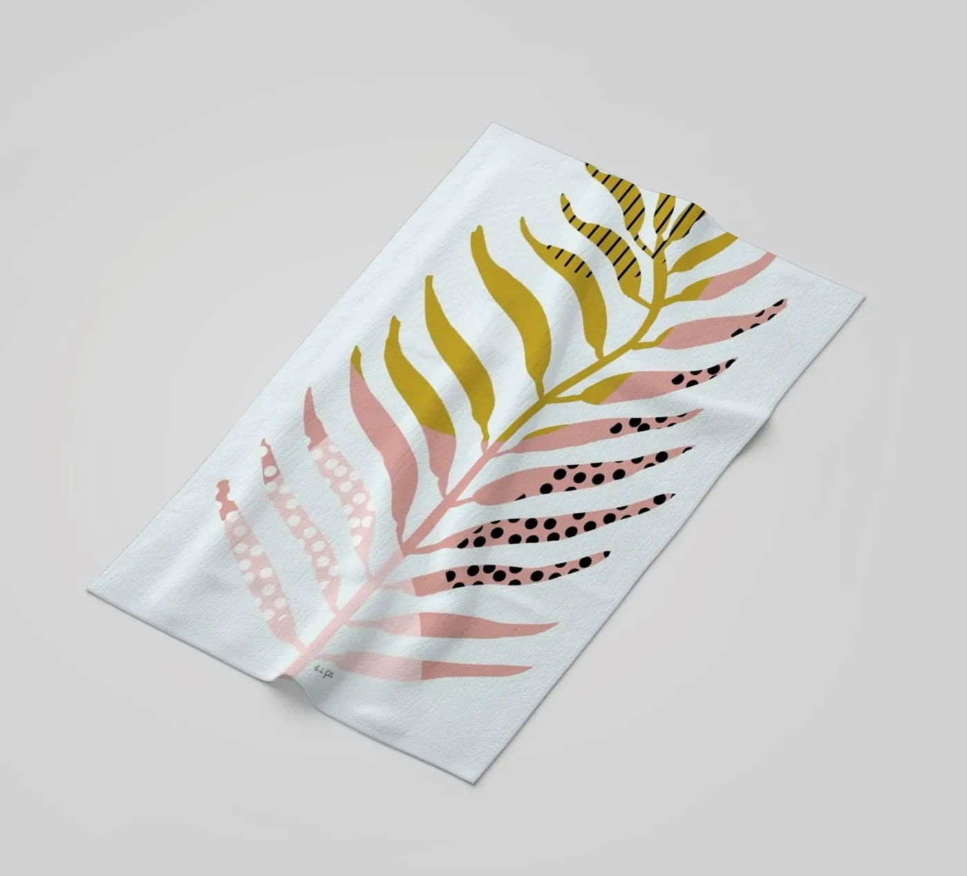 Graphic Leaf telo mare da Linda Gobeta