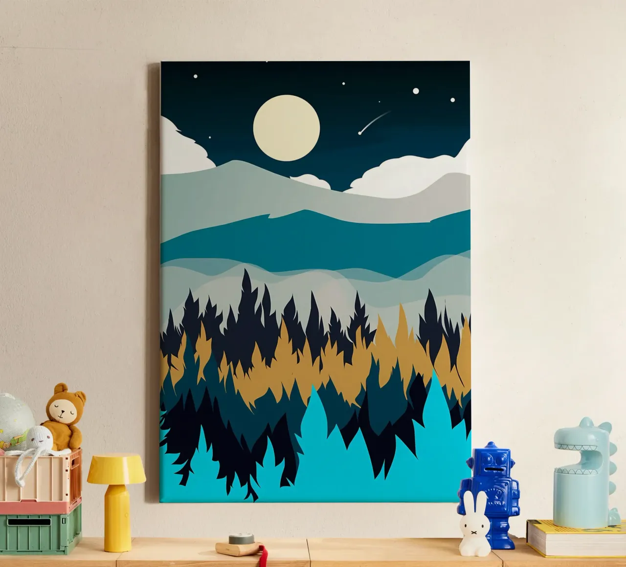 flat nature of the jungle canvas with Floater frame by Bartosz Powalka