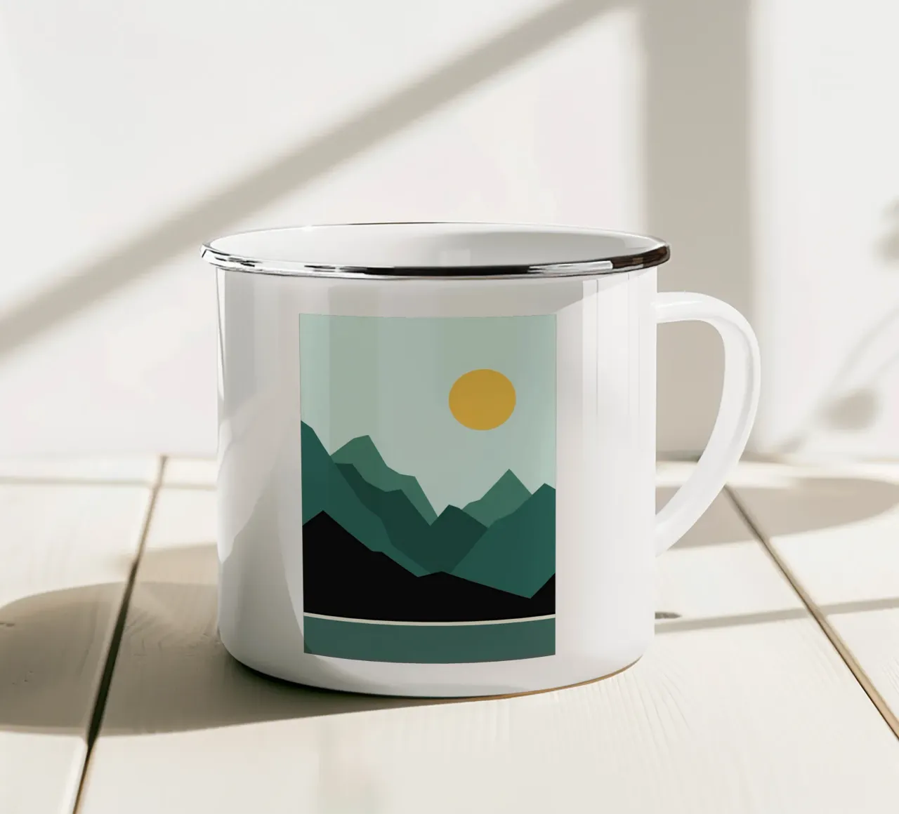 alba in montagna tazza in smalto da Bartosz Powalka