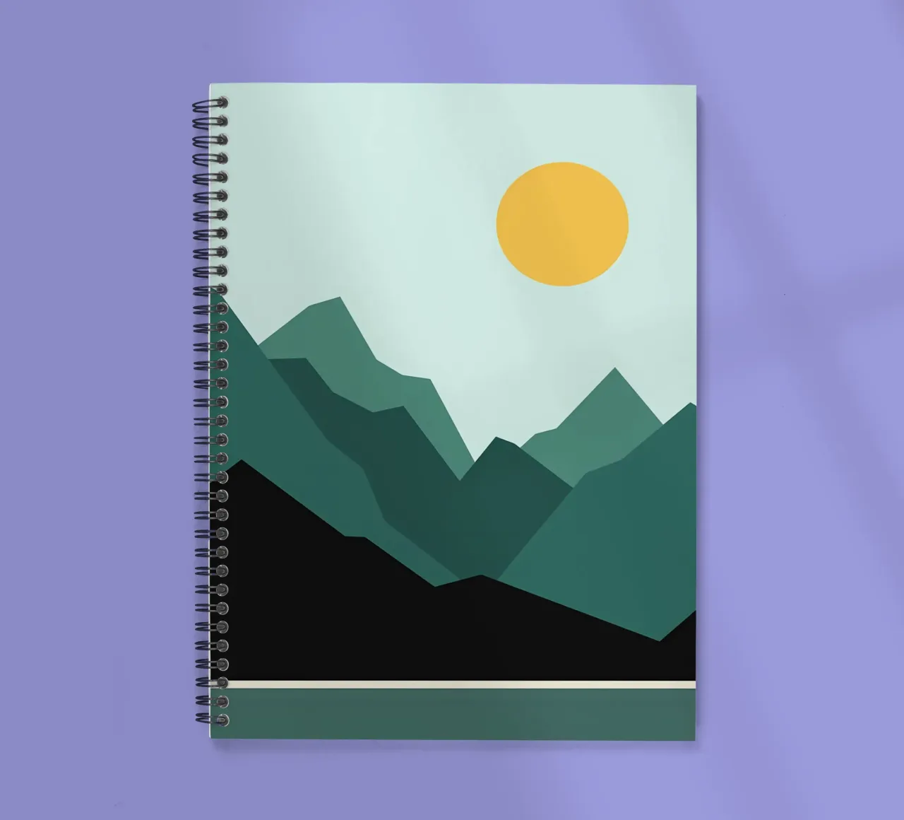 sunrise on the mountain spiral notebook by Bartosz Powalka