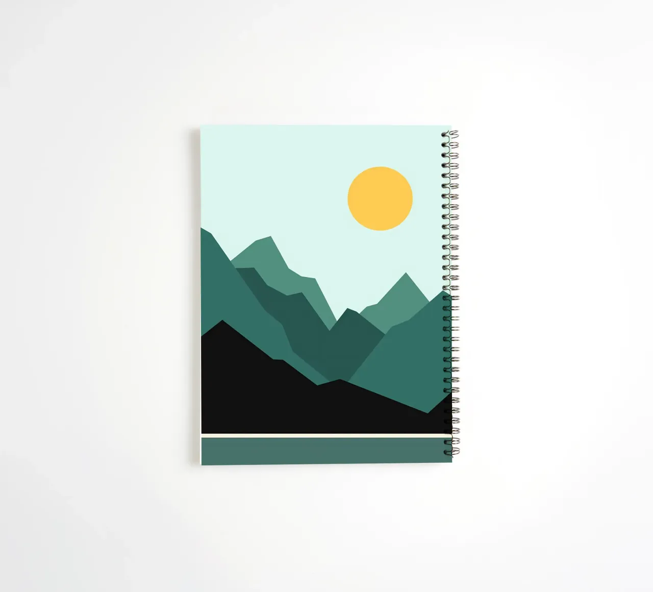 sunrise on the mountain spiral notebook by Bartosz Powalka