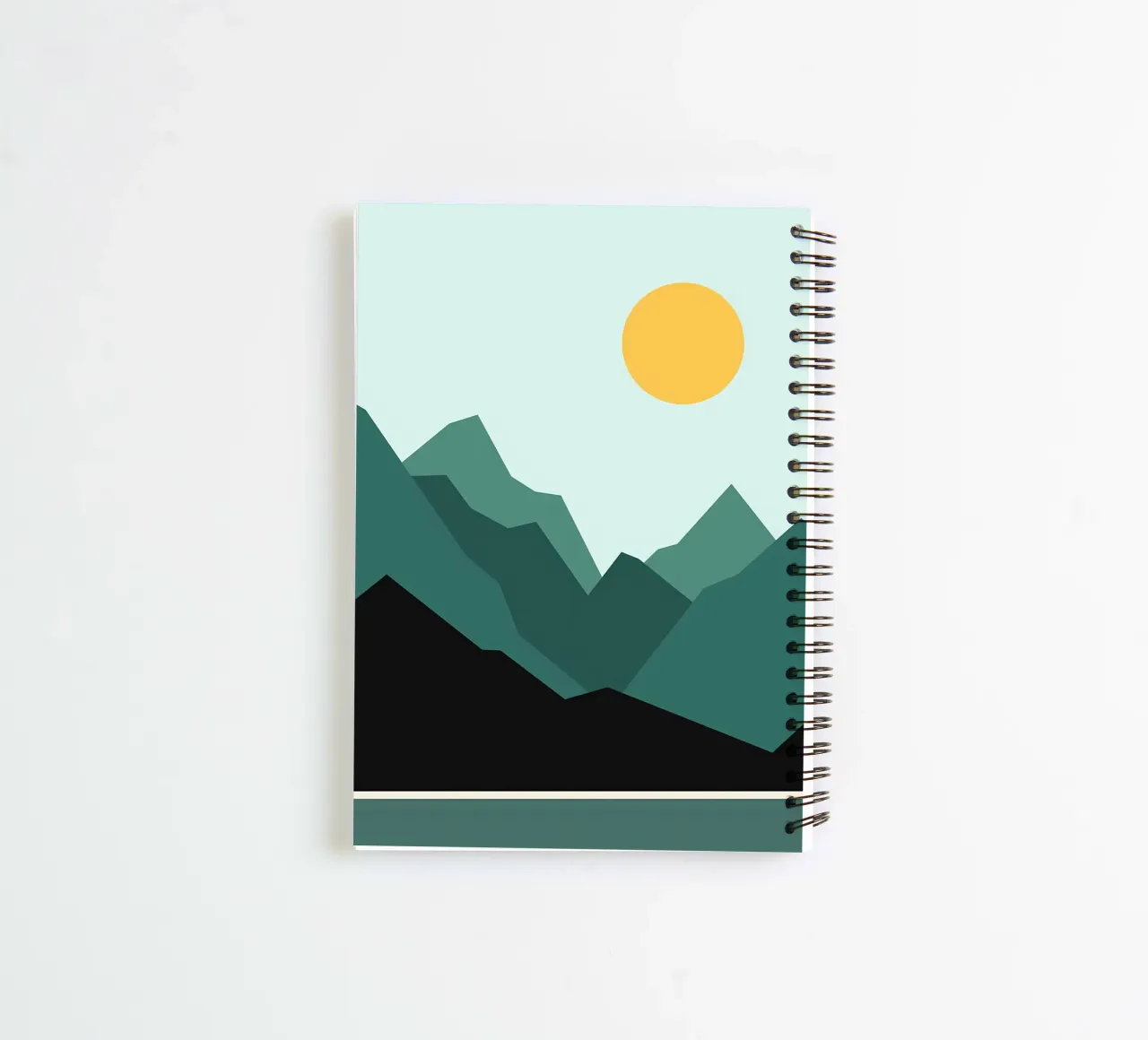 sunrise on the mountain spiral notebook by Bartosz Powalka