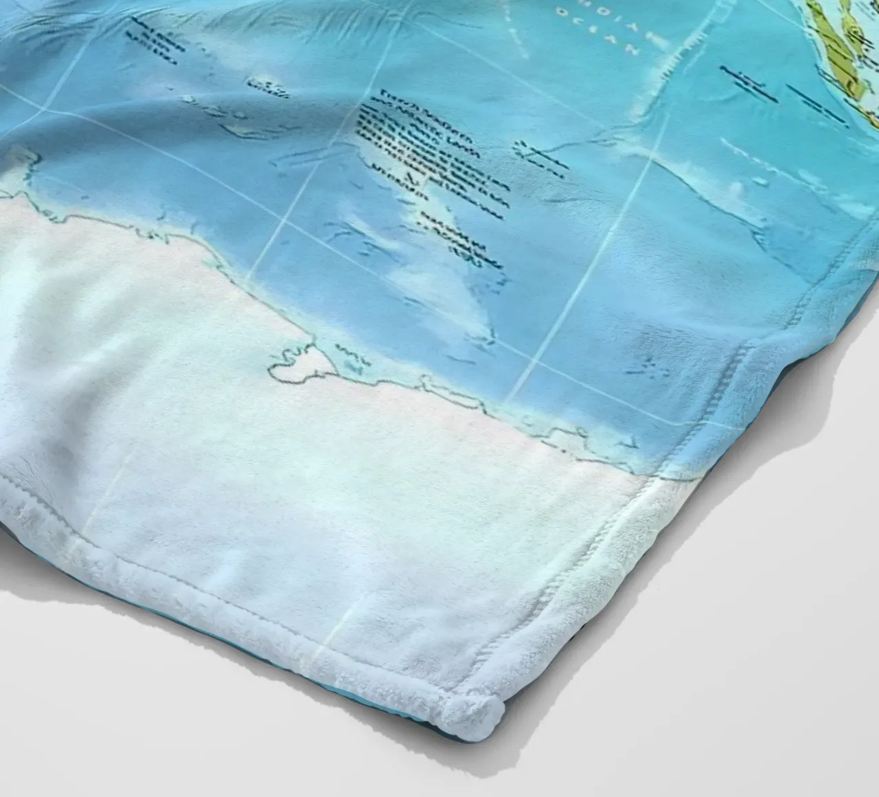 Mappa del mondo fisico coperta in pile da Aiden Garcia