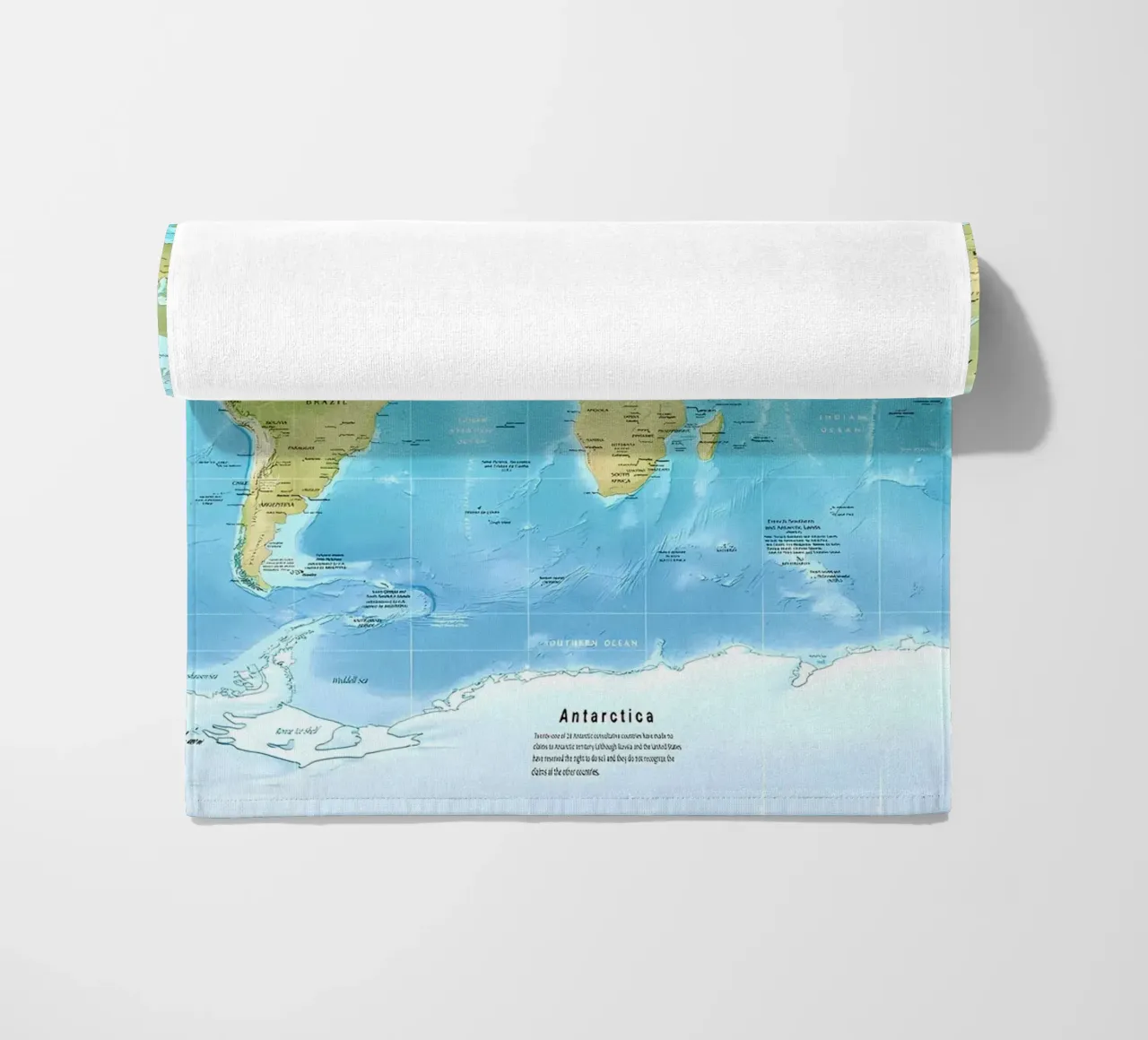 Mappa del mondo fisico telo mare da Aiden Garcia