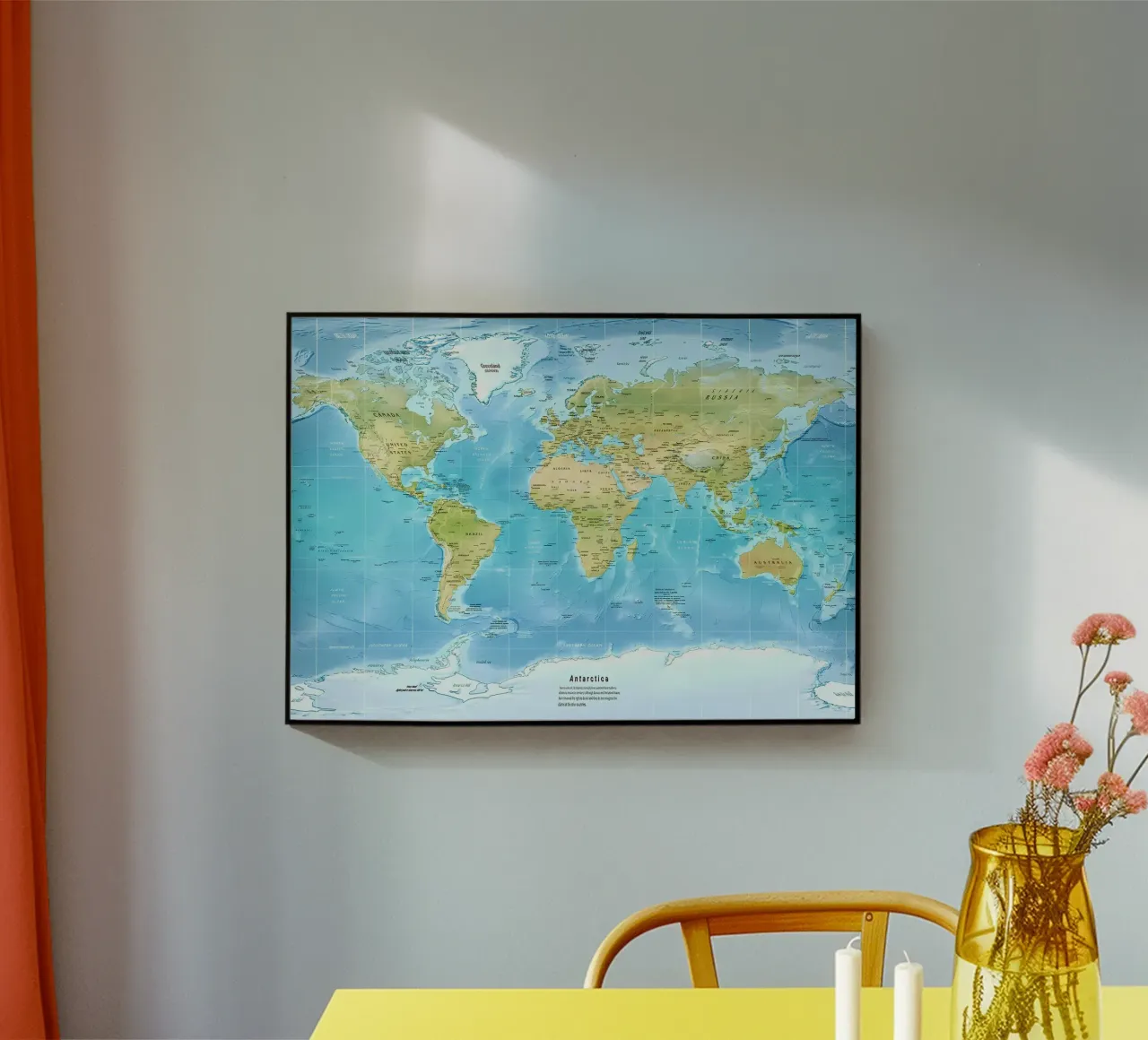 Mappa del mondo fisico plexiglass da Aiden Garcia